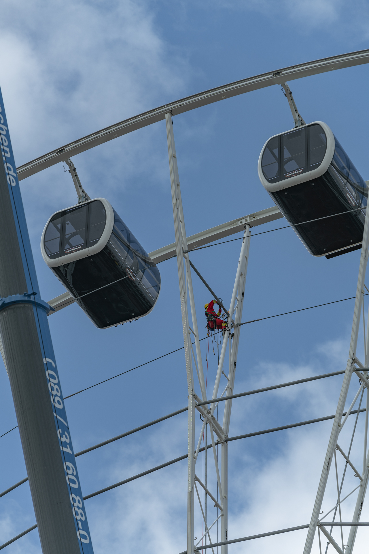 26.03.2019 - Feuerwerübung am Riesenrad un dan den Gondeln