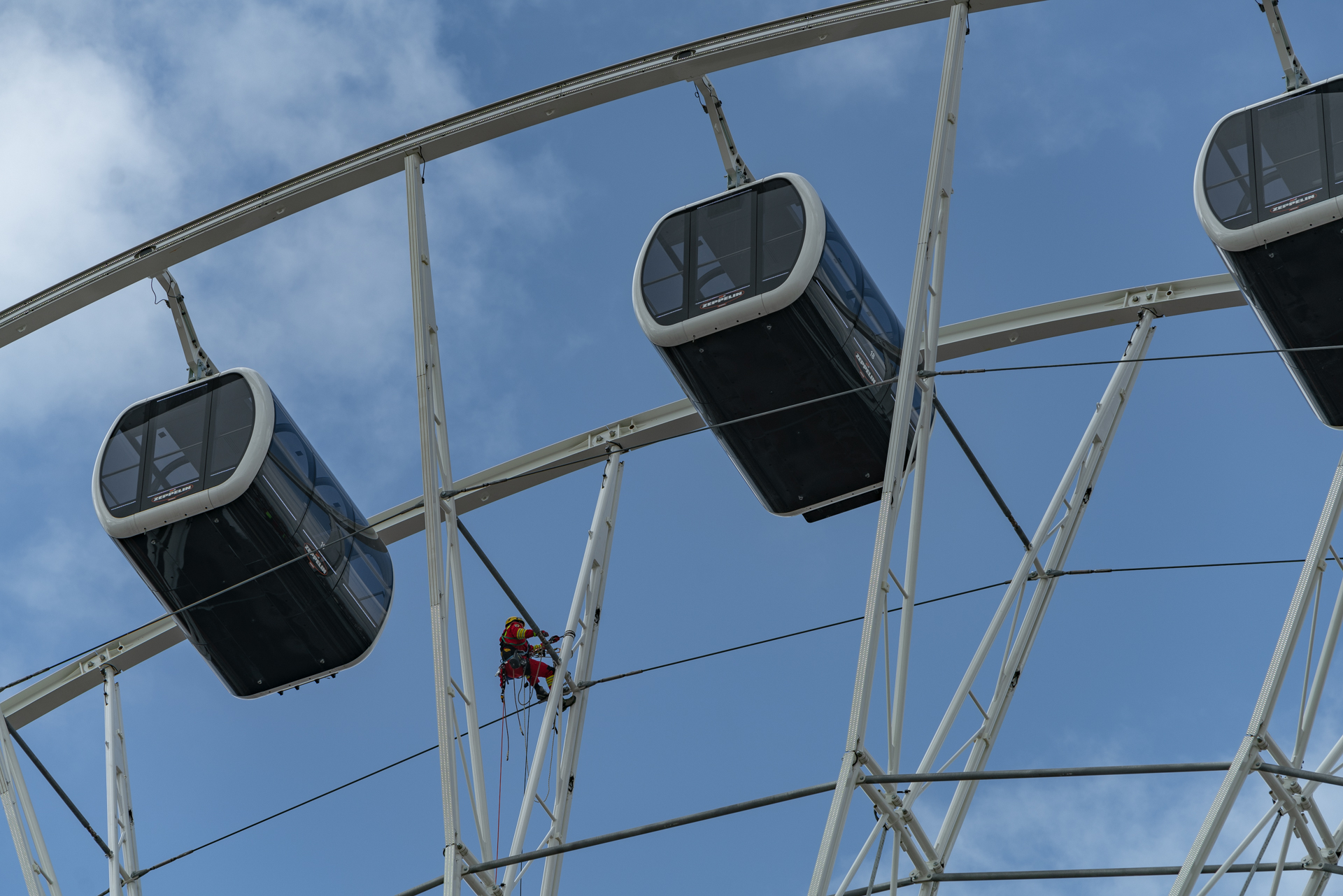 26.03.2019 - Feuerwerübung am Riesenrad un dan den Gondeln