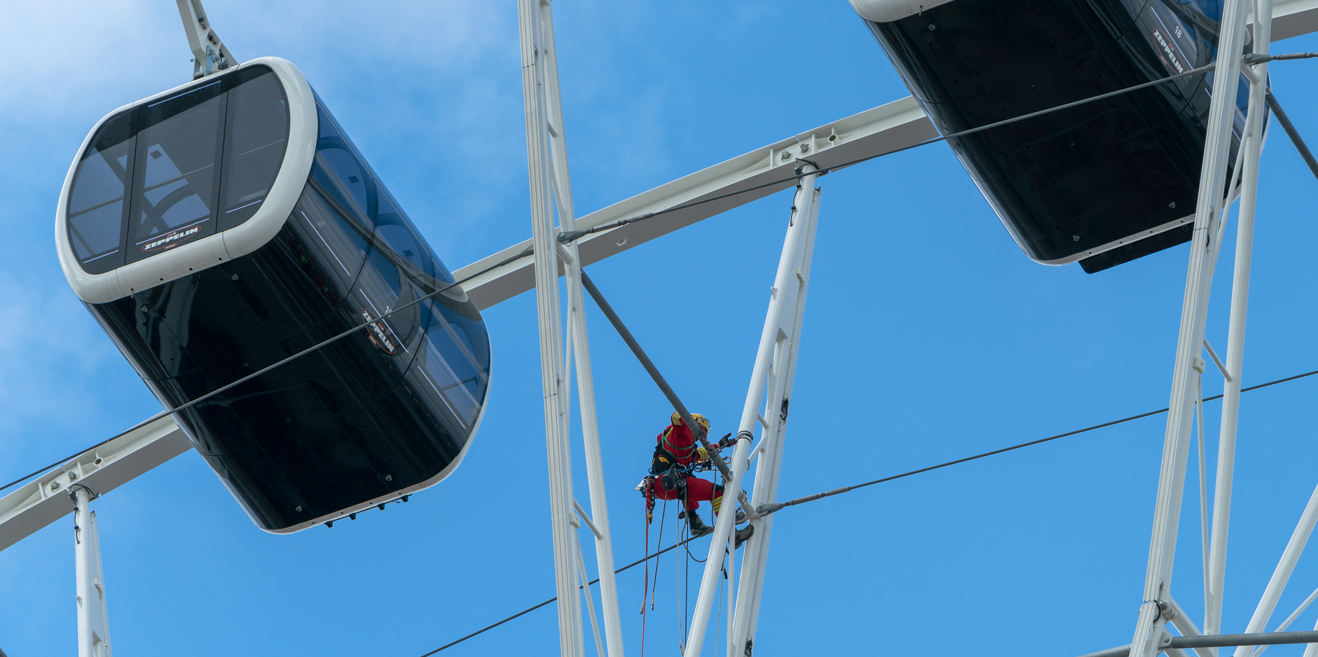 26.03.2019 - Feuerwerübung am Riesenrad un dan den Gondeln