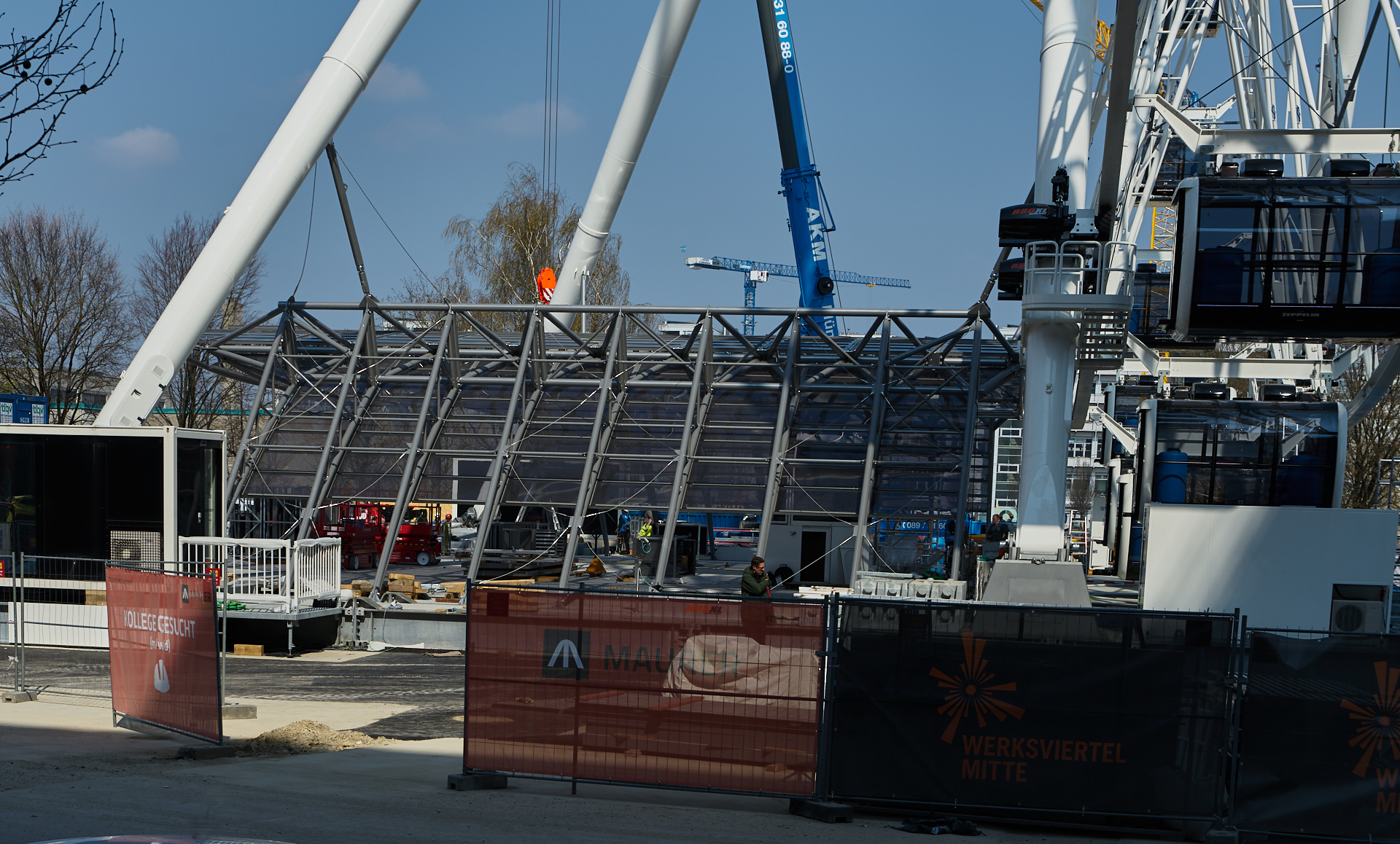 01.04.2019 - Arbeiten am Riesenrad im Wersviertel Mitte 