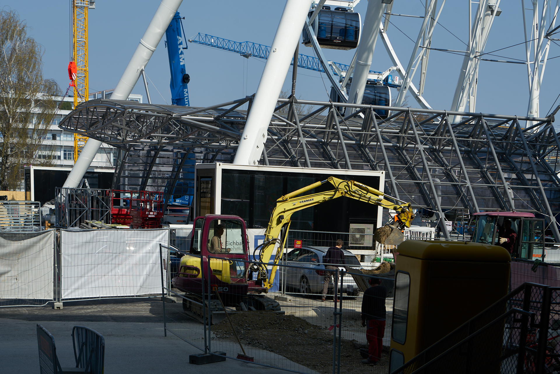 01.04.2019 - Arbeiten am Riesenrad im Wersviertel Mitte 