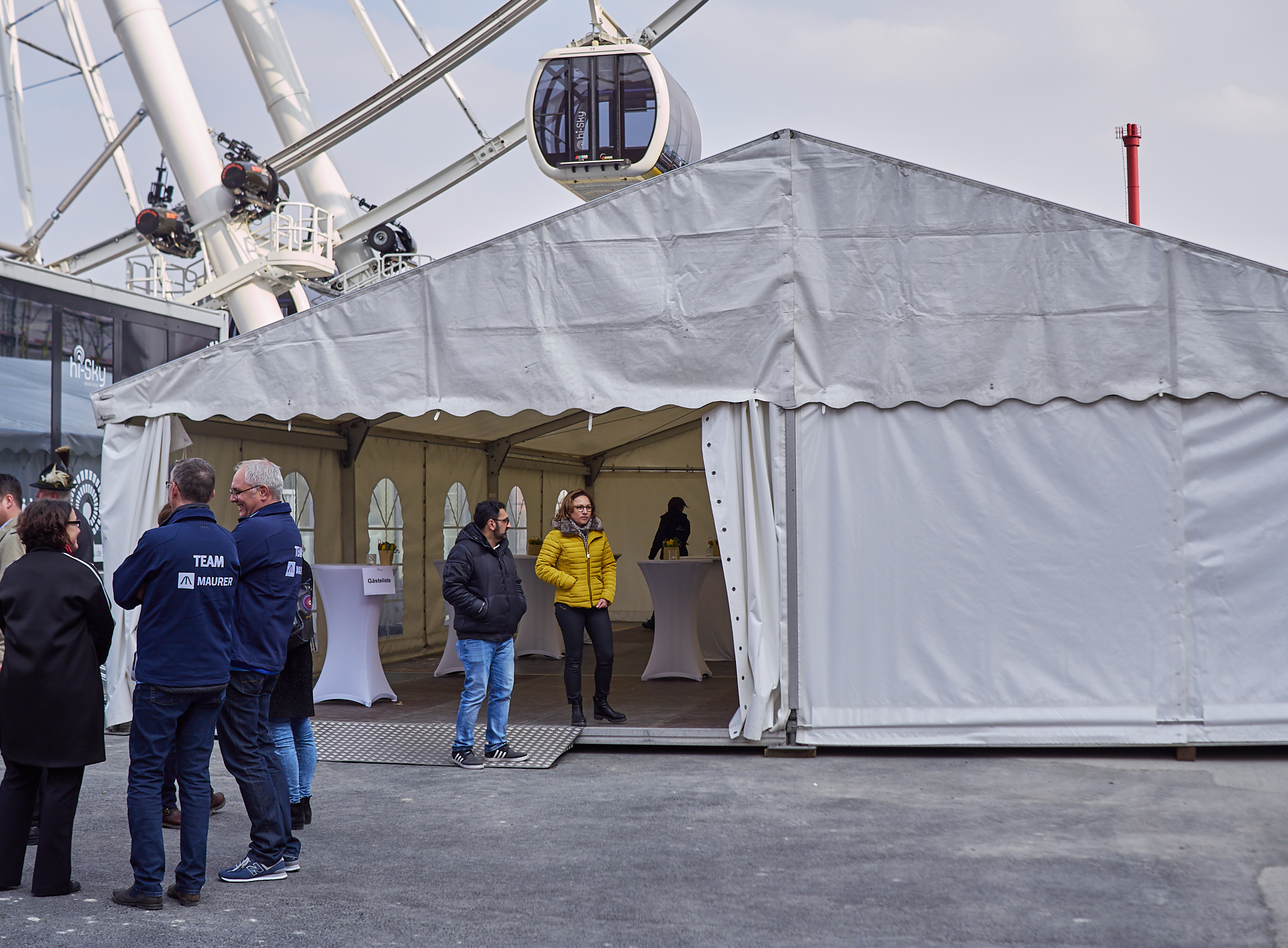13.01.2019 - Das Riesenrad im Werksviertel drehte sich heute mit geladenen Gästen