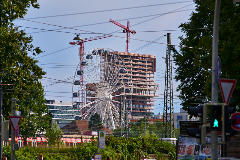 06.08.2019 - Das Riesenrad im Werksviertel Mitte, nahe dem Ostbahnhof München