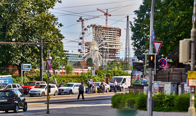 06.08.2019 - Das Riesenrad im Werksviertel Mitte, nahe dem Ostbahnhof München