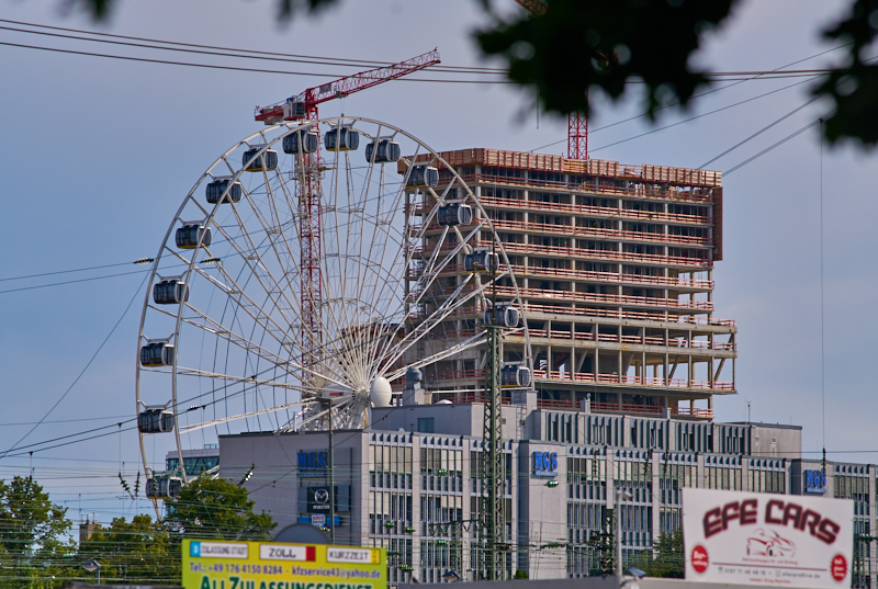 06.08.2019 - Das Riesenrad im Werksviertel Mitte, nahe dem Ostbahnhof München