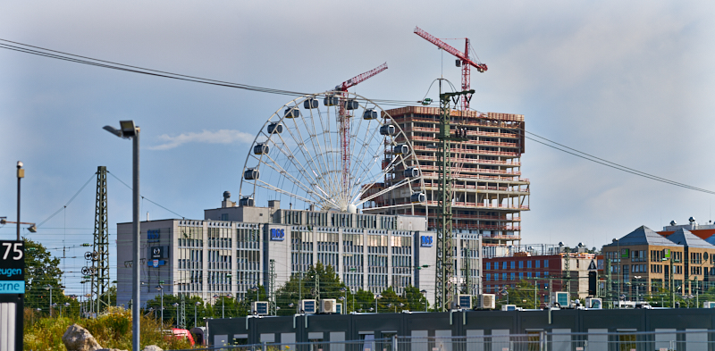06.08.2019 - Das Riesenrad im Werksviertel Mitte, nahe dem Ostbahnhof München