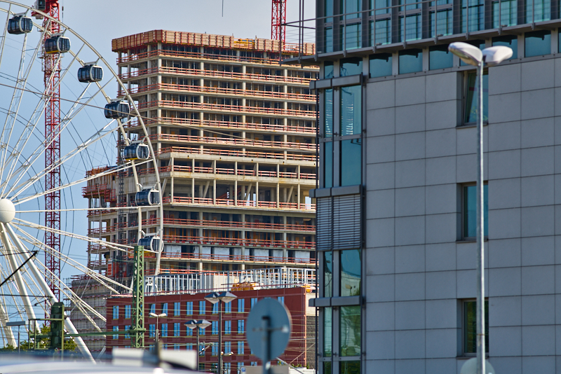06.08.2019 - Das Riesenrad im Werksviertel Mitte, nahe dem Ostbahnhof München